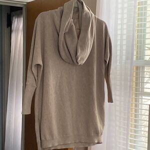 Cozy Beige Cowl Neck Sweater